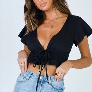 Princess Polly Front Tie Crop Top